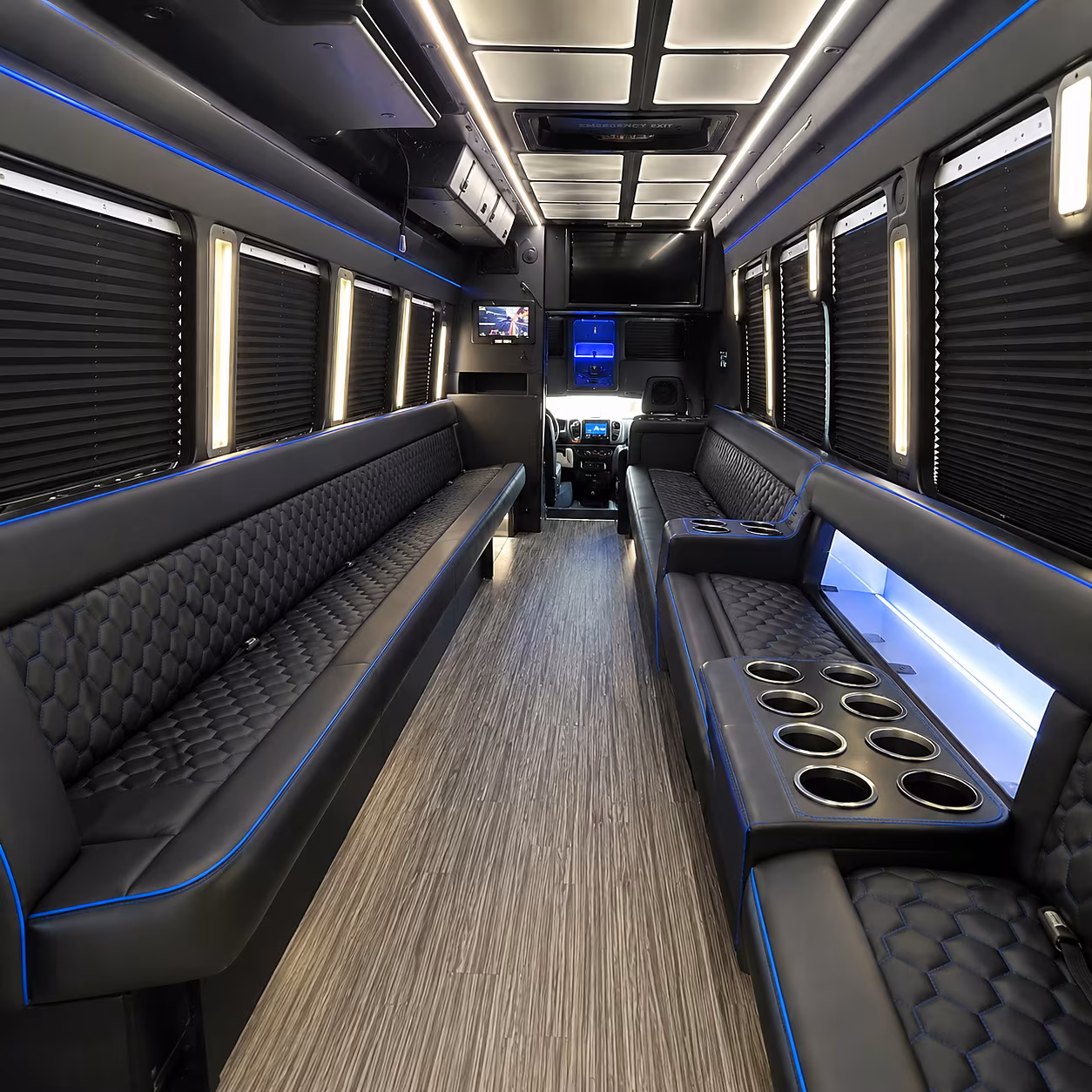 warner robins party bus rental interior