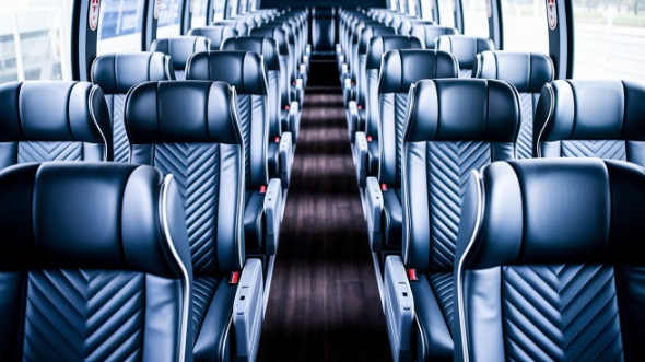 50 passenger charter bus inside sandy springs