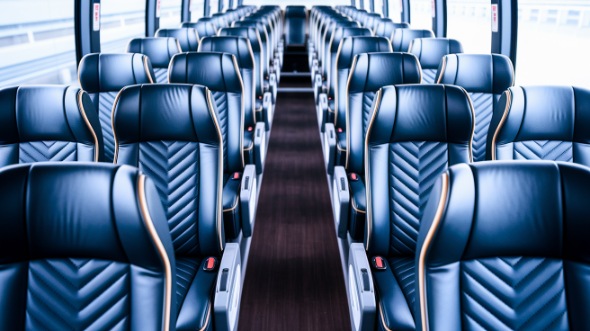 54 passenger charter bus inside roswell
