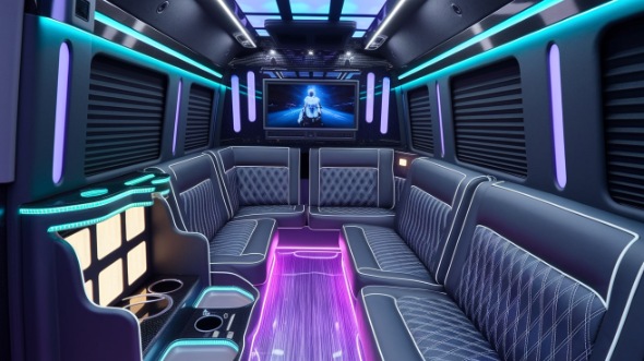 party bus rental interior roswell